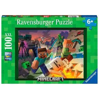 puzzel Monster Minecraft - Legpuzzel - 100 XXL stukjes van Ravensburger, editie Meerkleurig – doos 2 van 2