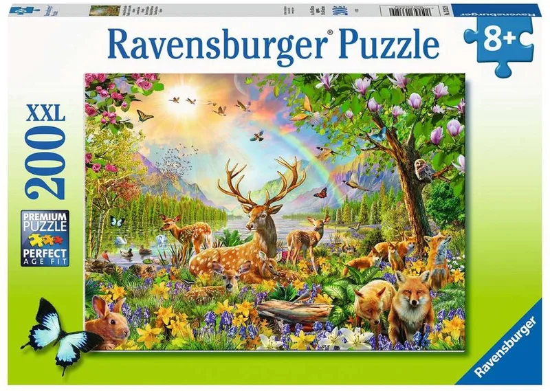 puzzel Mooie hertenfamilie - Legpuzzel - 200 XXL stukjes van Ravensburger, editie Meerkleurig – doos