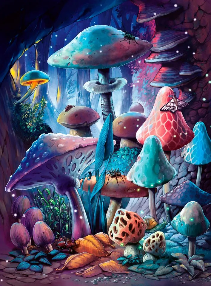 puzzel Moonlight Mushrooms (starline) - Legpuzzel - 500 stukjes from Ravensburger, Multicolour edition – box 5 of 5