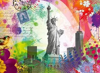puzzel New York Postcard - Legpuzzel - 500 stukjes de Ravensburger, édition Multicolore – boîte 2 sur 2