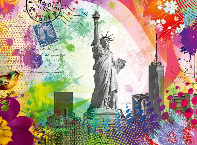 puzzel New York Postcard - Legpuzzel - 500 stukjes de Ravensburger, édition Multicolore – boîte 2 sur 2