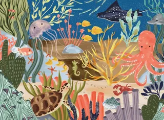 puzzel Ocean Fantasy - 500 stukjes - onderwaterwereld. van Ravensburger, editie Meerkleurig – doos 1 van 4