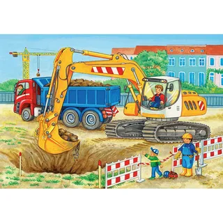 puzzel Op de bouwplaats en boerderij - 2x12 stukjes - kinderpuzzel from Ravensburger, Multicolour edition – box 4 of 4