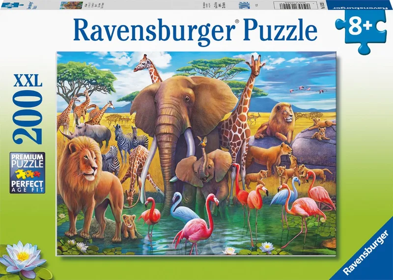 puzzel Op safari! - legpuzzel - 200 stukjes van Ravensburger, editie Meerkleurig – doos