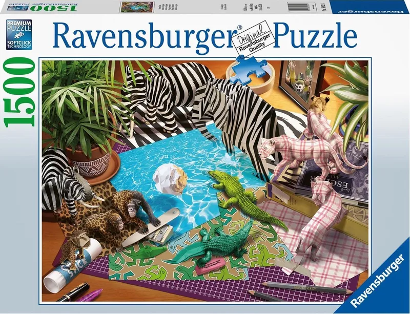 puzzel Origami Adventure - Legpuzzel - 1500 stukjes van Ravensburger, editie Meerkleurig – doos