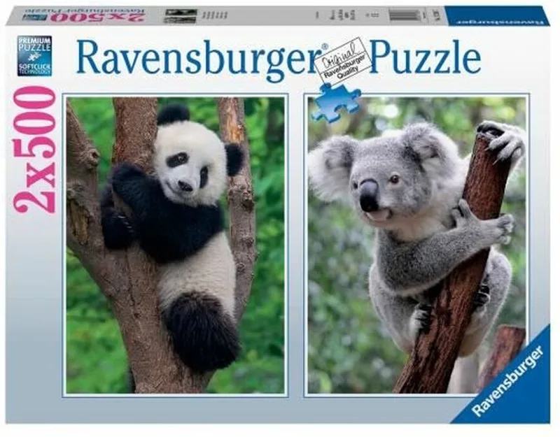 Puzzel - Panda en Koala 2 x 500 stukjes from Ravensburger – box