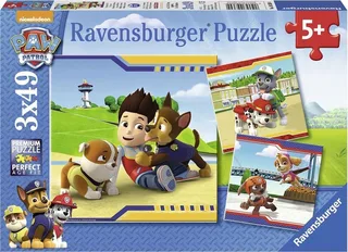 puzzel PAW Patrol: Helden met vacht - 3x49 stukjes - kinderpuzzel from Ravensburger, Multicolour edition – box 1 of 4