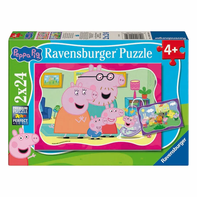 puzzel Peppa Pig - Legpuzzel - 2x24 stukjes van Ravensburger, editie Meerkleurig – doos
