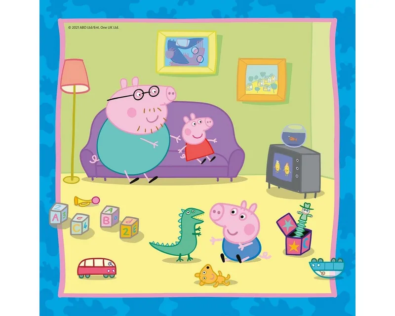 puzzel Peppa Pig - Legpuzzel - 3x49 stukjes van Ravensburger, editie Meerkleurig – doos 4 van 5