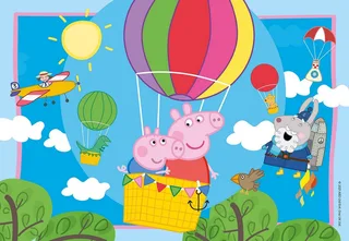 puzzel Peppa Pig - Twee puzzels - 12 stukjes - kinderpuzzel von Ravensburger, Ausgabe Mehrfarbig – Schachtel 3 von 4