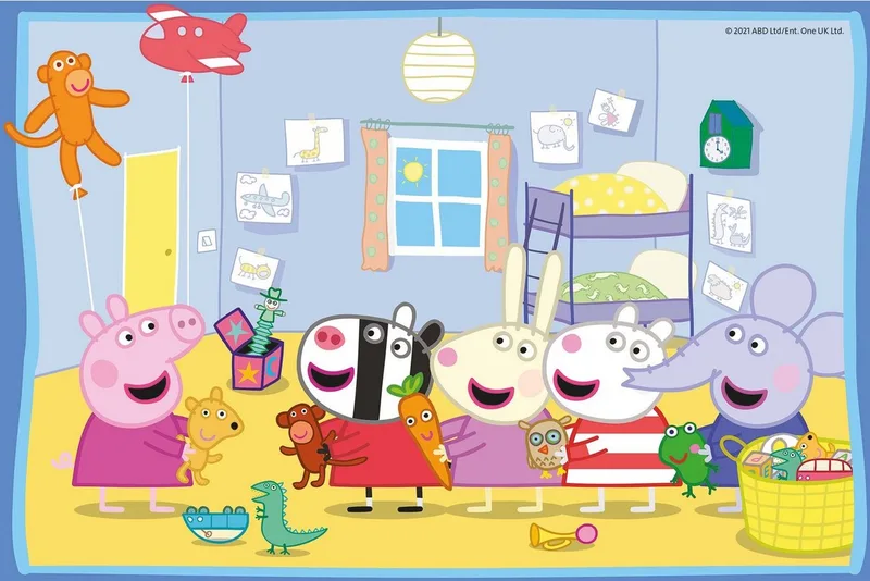 puzzel Peppa Pig - Twee puzzels - 12 stukjes - kinderpuzzel von Ravensburger, Ausgabe Mehrfarbig – Schachtel 2 von 4