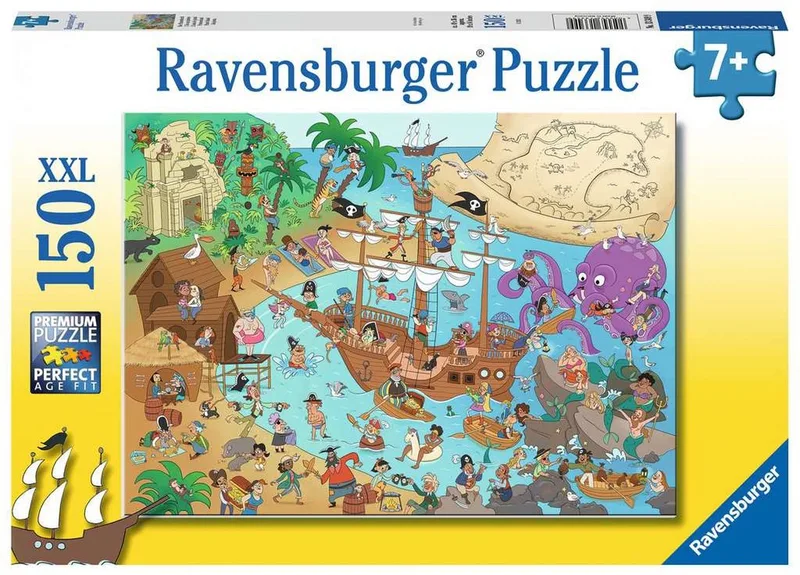 puzzel Pirateneiland - Legpuzzel - 150 XXL stukjes van Ravensburger, editie Meerkleurig – doos 1 van 2