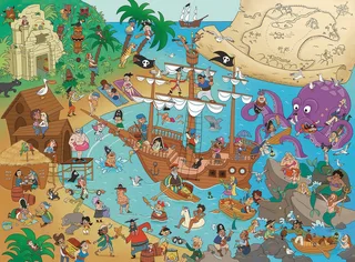 puzzel Pirateneiland - Legpuzzel - 150 XXL stukjes van Ravensburger, editie Meerkleurig – doos 2 van 2