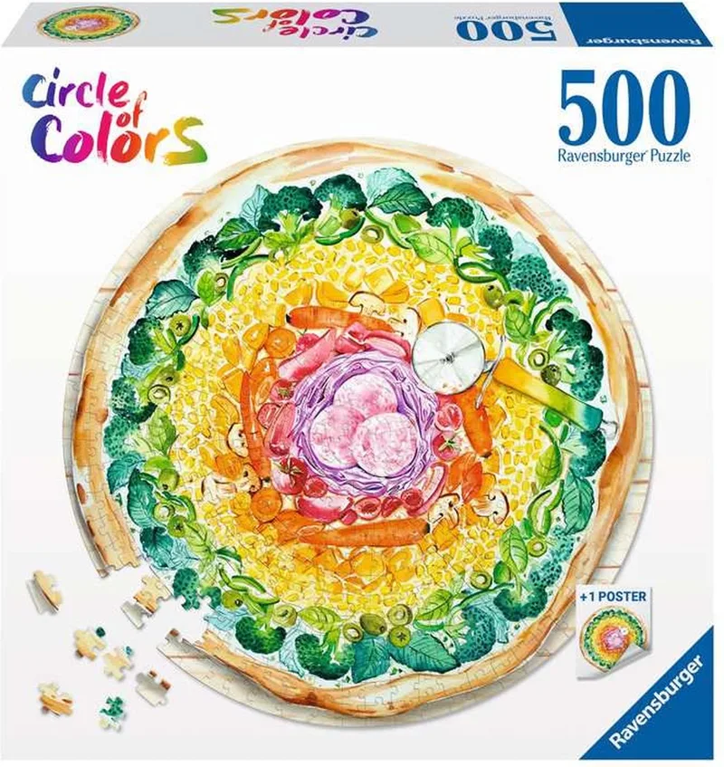 puzzel Pizza - Legpuzzel - 500 stukjes van Ravensburger, editie Meerkleurig – doos