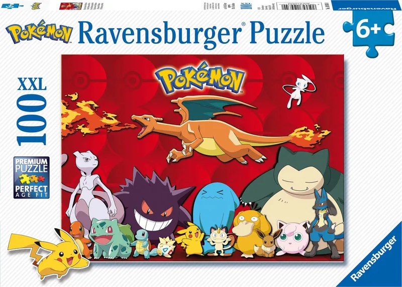 puzzel Pokemon - Legpuzzel - 100XXL stukjes van Ravensburger, editie Meerkleurig – doos