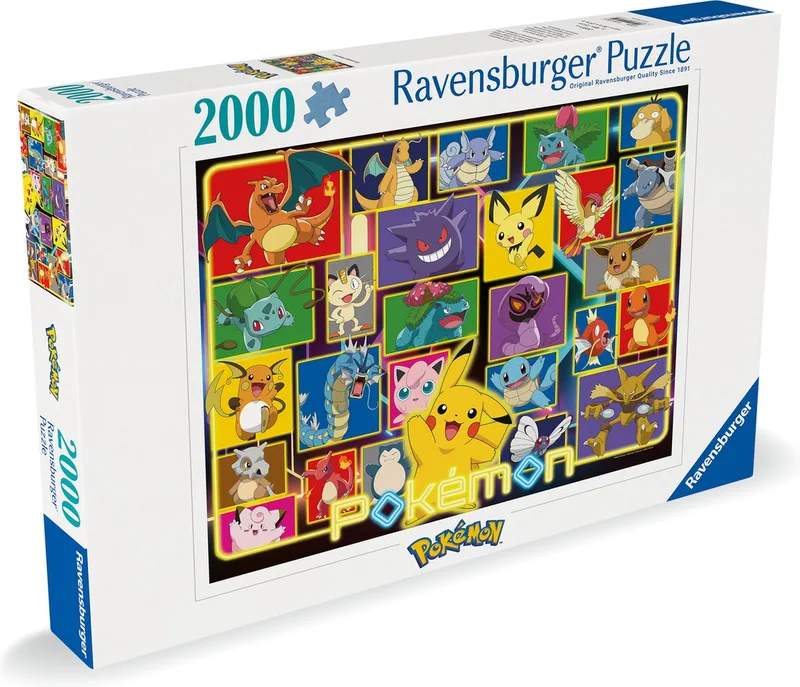 puzzel Pokémon - Legpuzzel - 2000 stukjes van Ravensburger, editie Meerkleurig – doos