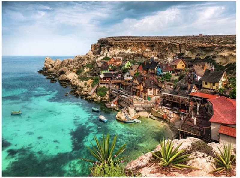 puzzel Popeye Village Malta - 1500 stukjes legpuzzel. van Ravensburger, editie Meerkleurig – doos