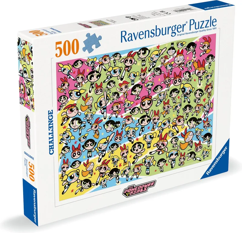 puzzel PowerPuff Girls - Legpuzzel - 500 stukjes van Ravensburger, editie Meerkleurig – doos