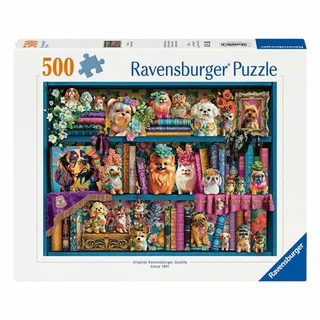 puzzel Precious Porcelain Pugs - Legpuzzel - 500 stukjes van Ravensburger, editie Meerkleurig – doos 1 van 3
