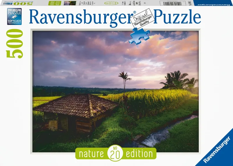 puzzel Rijstvelden in Bali -Nature Edition - Legpuzzel - 500 stukjes van Ravensburger, editie Meerkleurig – doos