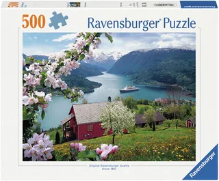 puzzel Scandinavische Idylle - legpuzzel 500 stukjes landschap. de Ravensburger, édition Multicolore – boîte 1 sur 2
