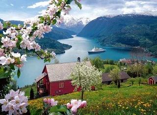 puzzel Scandinavische Idylle - legpuzzel 500 stukjes landschap. de Ravensburger, édition Multicolore – boîte 2 sur 2