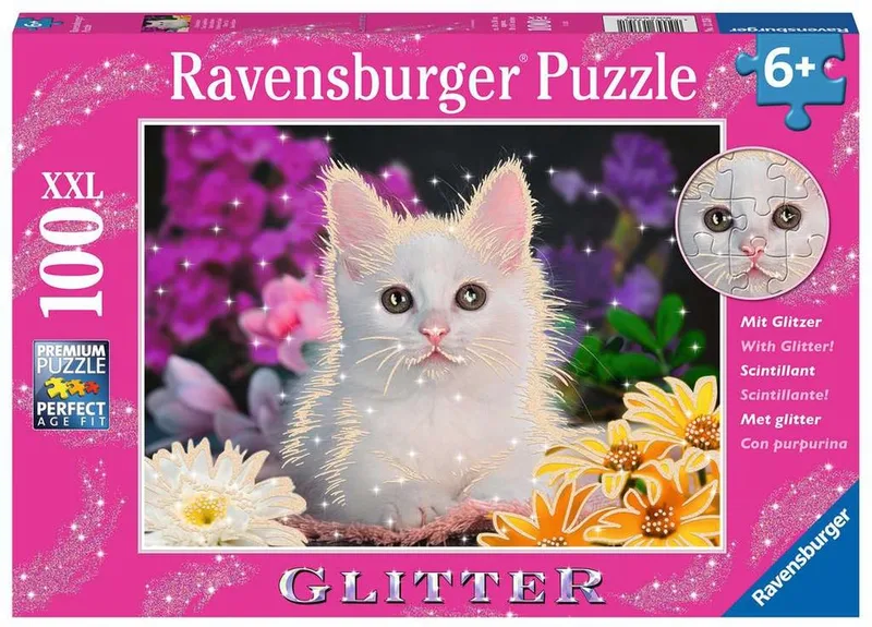 puzzel Schitterend katje - Legpuzzel - 100 XXL stukjes van Ravensburger, editie Meerkleurig – doos 1 van 2