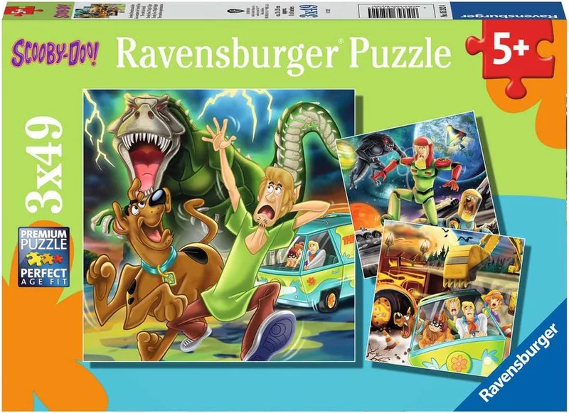 puzzel Scooby Doo - Legpuzzel - 3x49 stukjes van Ravensburger, editie Meerkleurig – doos