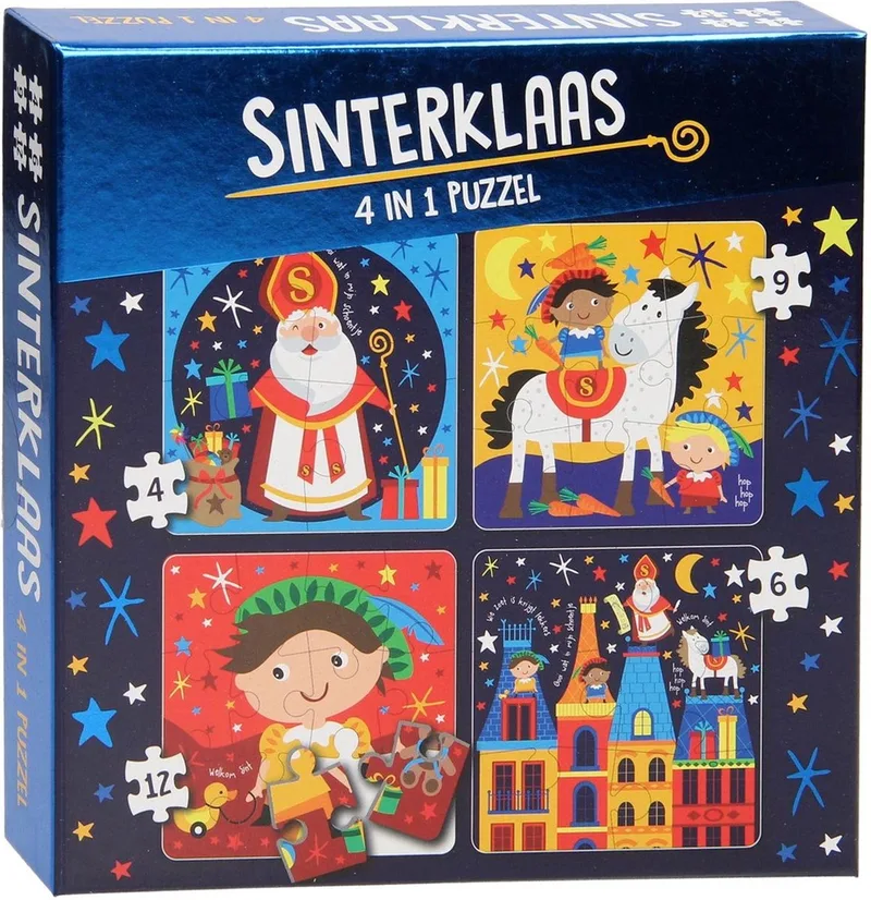 Puzzel - Sinterklaas - 4 Puzzels - 4, 6, 9 & 12st. van Ravensburger, editie Meerkleurig – doos