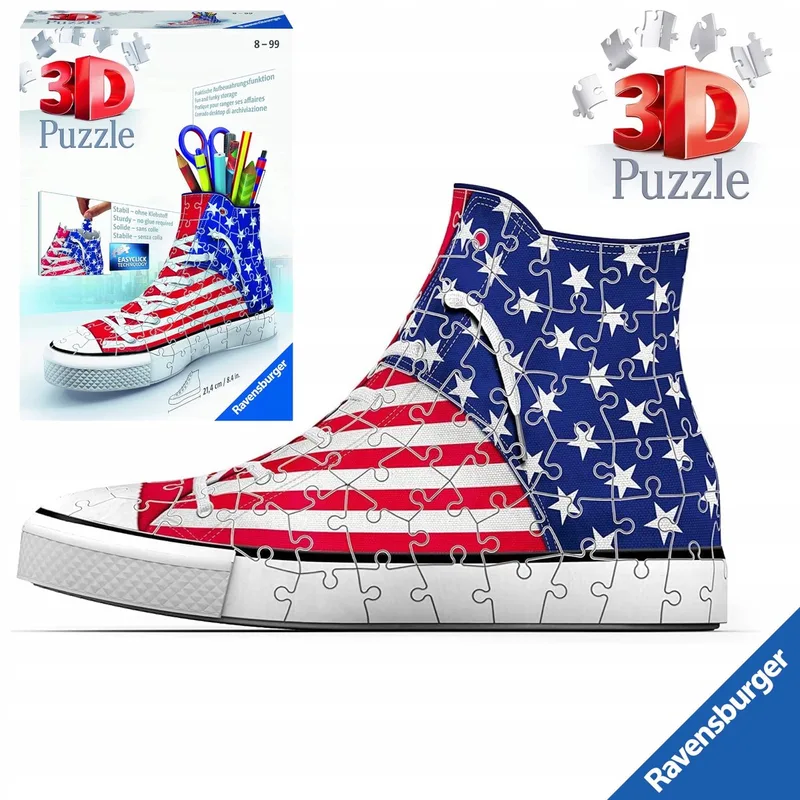 Puzzel Sneaker 108 Stuks - Handige Opbergruimte van Ravensburger, editie Meerkleurig – doos