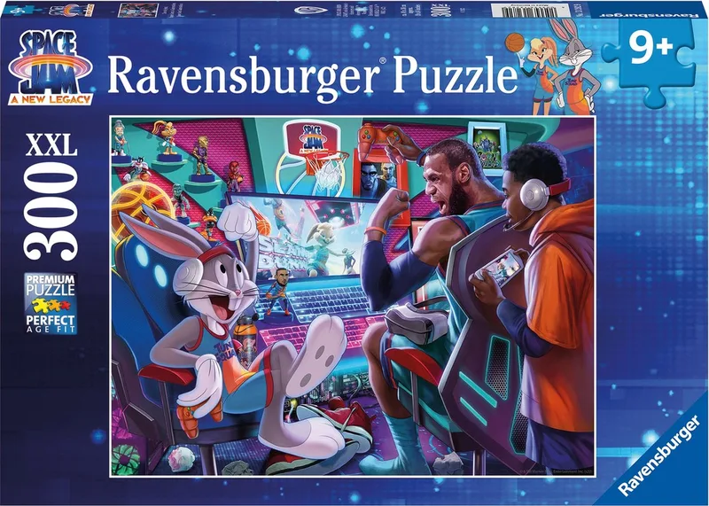 puzzel Space Jam Gamestation - Legpuzzel - 300 stukjes van Ravensburger, editie Meerkleurig – doos