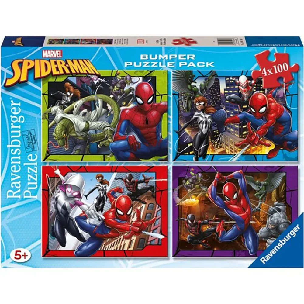 Puzzel Spider-man Eenheden 4x100 van Ravensburger – doos