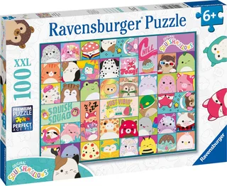 puzzel Squismallows - Legpuzzel - 100 XXL stukjes van Ravensburger, editie Meerkleurig – doos 1 van 2