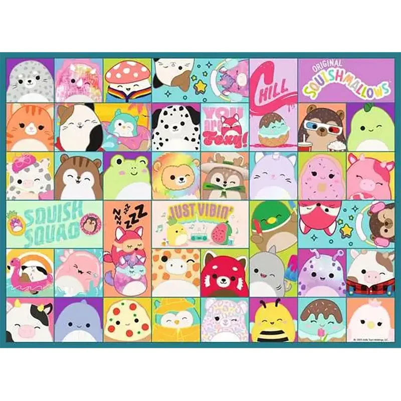 puzzel Squismallows - Legpuzzel - 100 XXL stukjes van Ravensburger, editie Meerkleurig – doos 2 van 2