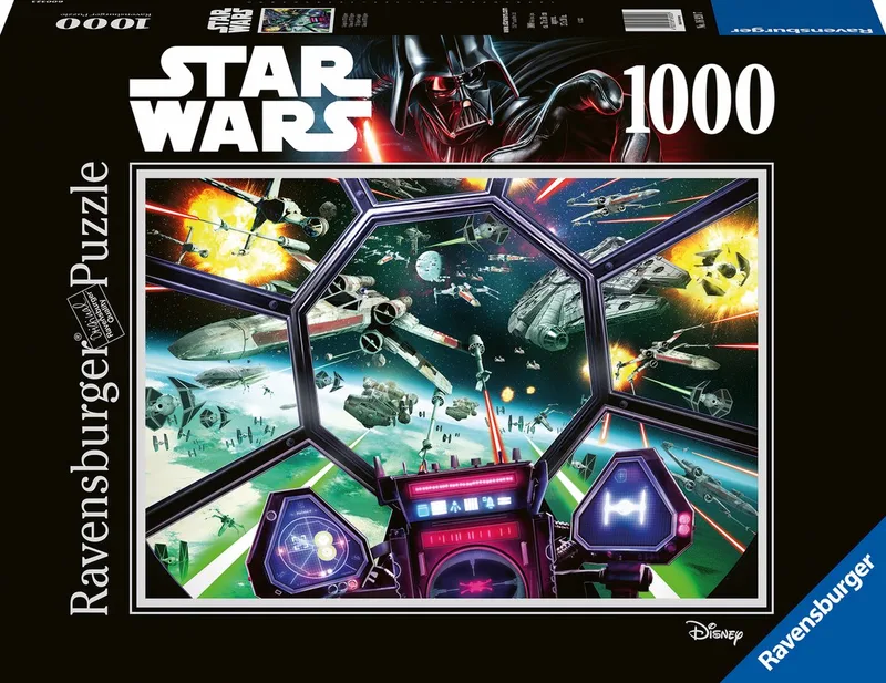 puzzel Star Wars TIE Fighter Cockpit - Legpuzzel - 1000 stukjes van Ravensburger, editie Meerkleurig – doos