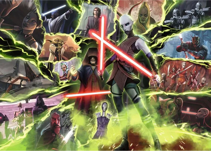 puzzel Star Wars Villainous: Asajj Ventress - Legpuzzel - 1000 stukjes fra Ravensburger, Flerfarvet-udgave – æske 1 af 2