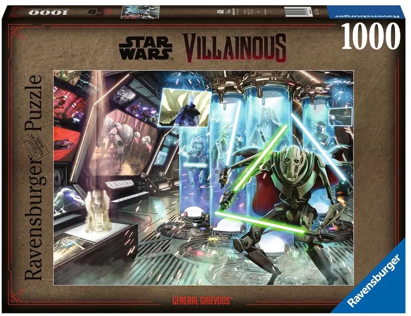 puzzel Star Wars Villainous:General Grievous - Legpuzzel - 1000 stukjes van Ravensburger, editie Meerkleurig – doos