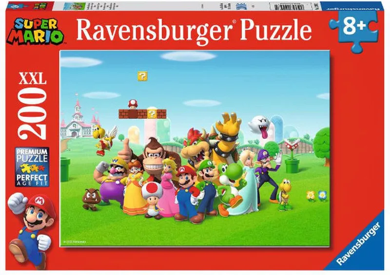 puzzel Super Mario - Legpuzzel - 200 XXL stukjes van Ravensburger, editie Meerkleurig – doos