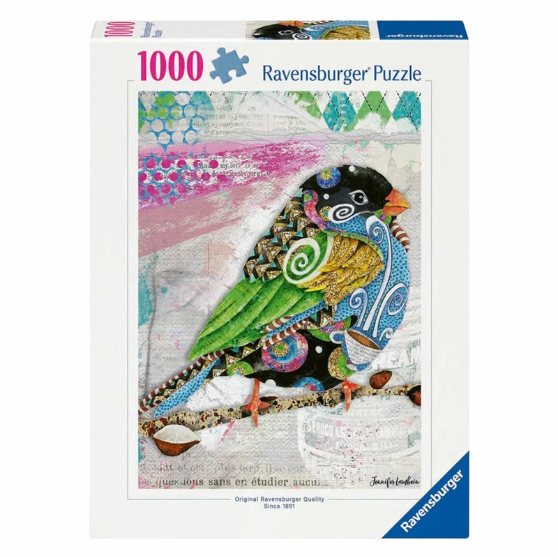 puzzel Swirly Bird - Legpuzzel - 1000 stukjes de Ravensburger, édition Multicolore – boîte 1 sur 2