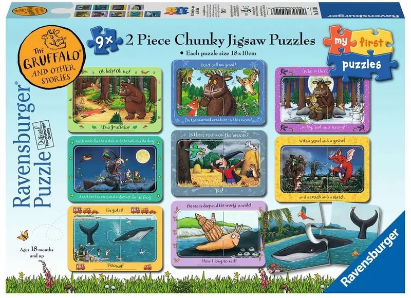 puzzel The Gruffalo en andere verhaaltjes - My First puzzles - 9x2 stukjes de Ravensburger, édition Multicolore – boîte