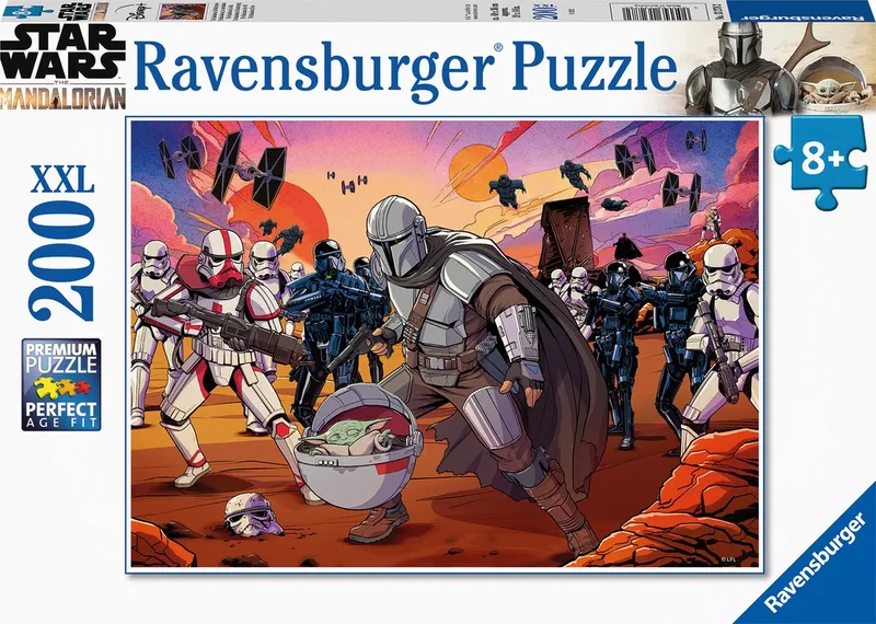 puzzel The Mandalorian de krachtmeting - legpuzzel - 200 stukjes van Ravensburger, editie Meerkleurig – doos