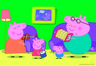 puzzel Thuis bij Peppa Pig - Twee puzzels - 12 stukjes - kinderpuzzel van Ravensburger, editie Meerkleurig – doos 3 van 3