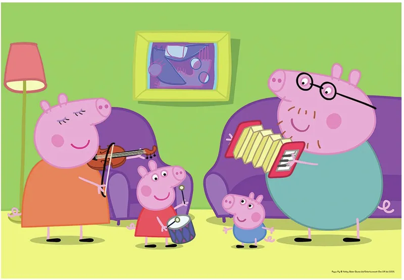 puzzel Thuis bij Peppa Pig - Twee puzzels - 12 stukjes - kinderpuzzel from Ravensburger, Multicolour edition – box