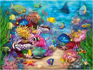 puzzel Tropical Reef Life - 750 stukjes legpuzzel onderwater. from Ravensburger, Multicolour edition – box 2 of 2