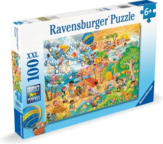 Puzzel - Vier Seizoenen van Plezier (4 Seasons of Fun) - 100 XXL Stukjes van Ravensburger, editie Meerkleurig – doos 1 van 2