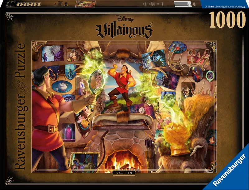 puzzel Villainous - Legpuzzel - 1000 stukjes från Ravensburger, utgåva Gaston – kartong