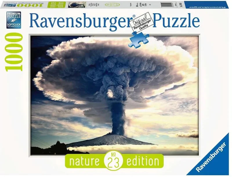 puzzel Vulkaan Etna - legpuzzel - 1000 stukjes van Ravensburger, editie Meerkleurig – doos