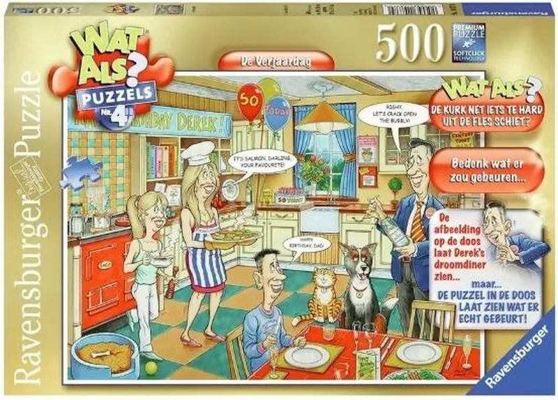 puzzel Wat Als? 4 De Verjaardag - Legpuzzel - 500 stukjes from Ravensburger, 4 De Verjaardag Puzzel edition – box