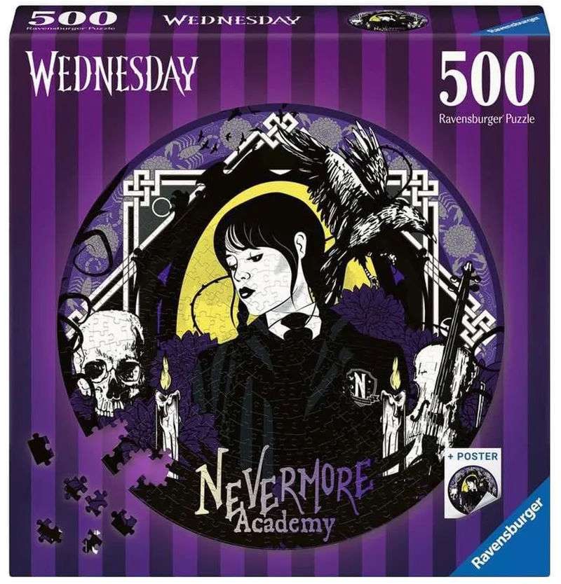 puzzel Wednesday Nevermore Academy - 500 stukjes film. from Ravensburger, Multicolour edition – box