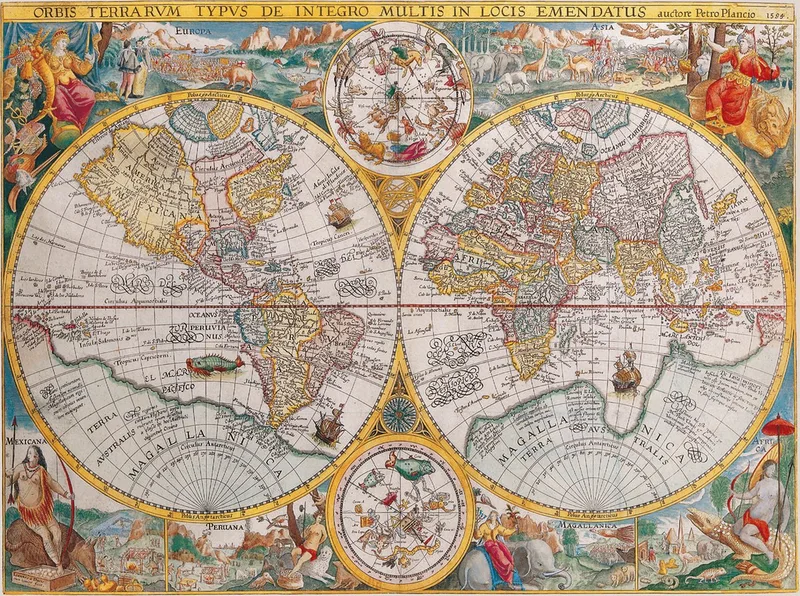 puzzel Wereldkaart 1594 - Legpuzzel - 1500 stukjes van Ravensburger, editie Meerkleurig – doos